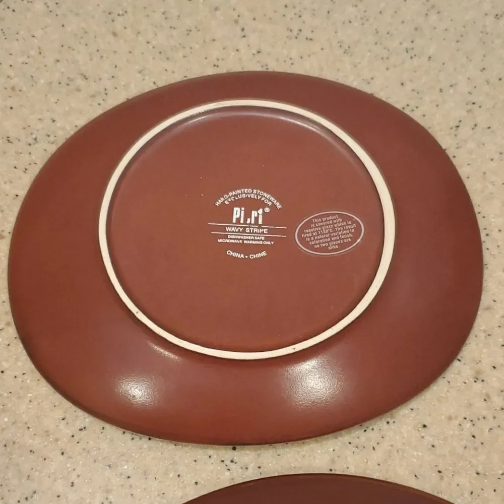 Pier One Wavy Stripe Plate Set of 2 Plates